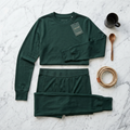 Merino Wool Base Layer Set in forest green – Megoha Army outdoor lifestyle