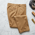 Relaxed Fit Chino Trousers in camel beige – Megoha Army luxury menswear
