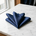 Silk Pocket Square in deep navy – Megoha Army luxury accessories